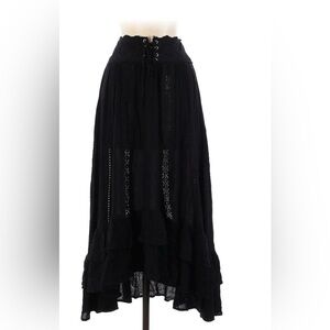 Shyanne Black High low Hippie Boho skirt size M